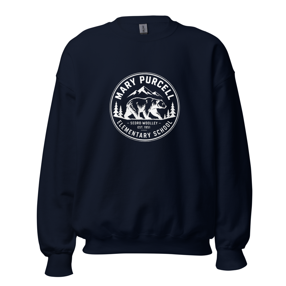 Adult Crewneck Sweatshirt w White Mountains Design