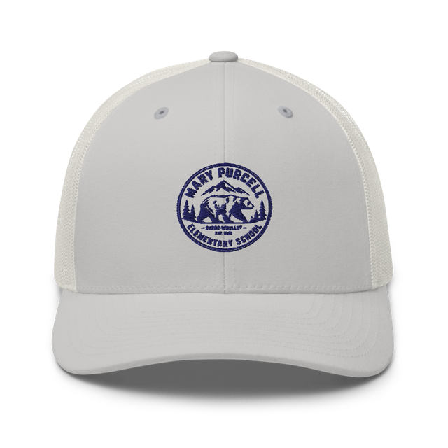 Foam Truckers Hat with Blue Mountains Design
