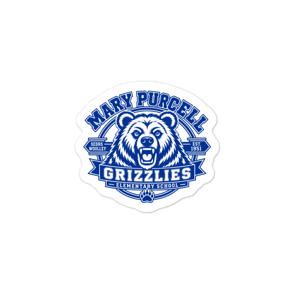 Vinyl Decal with Grizzly Design