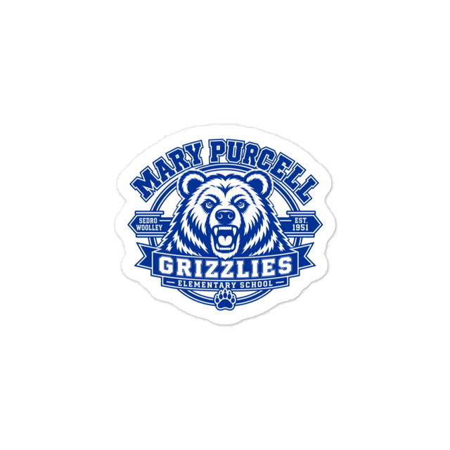 Vinyl Decal with Grizzly Design