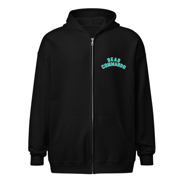 Front and Back Logo Zip Up Hoodie