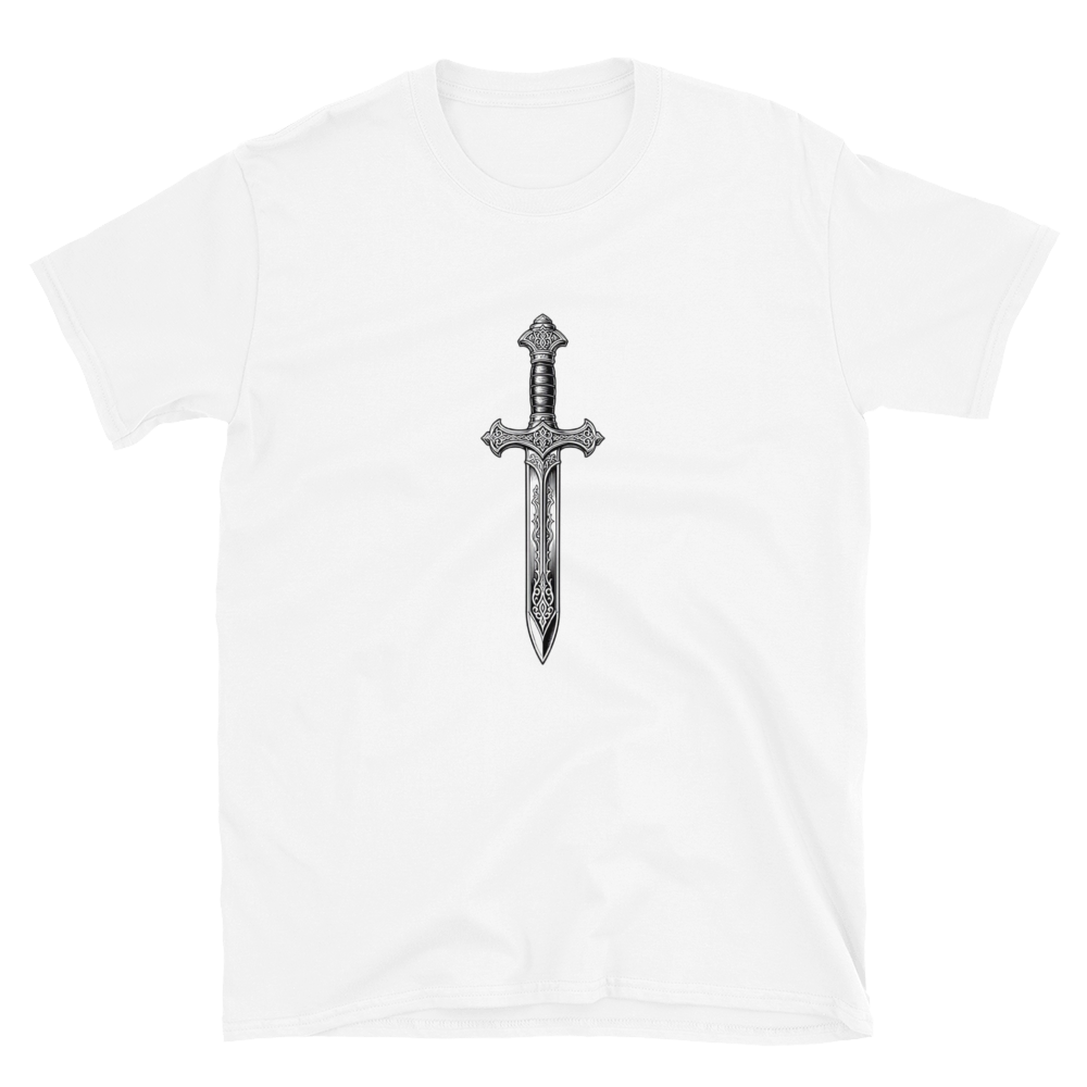 Alpha Print AI Gothic Crusader Cross Sword Tee