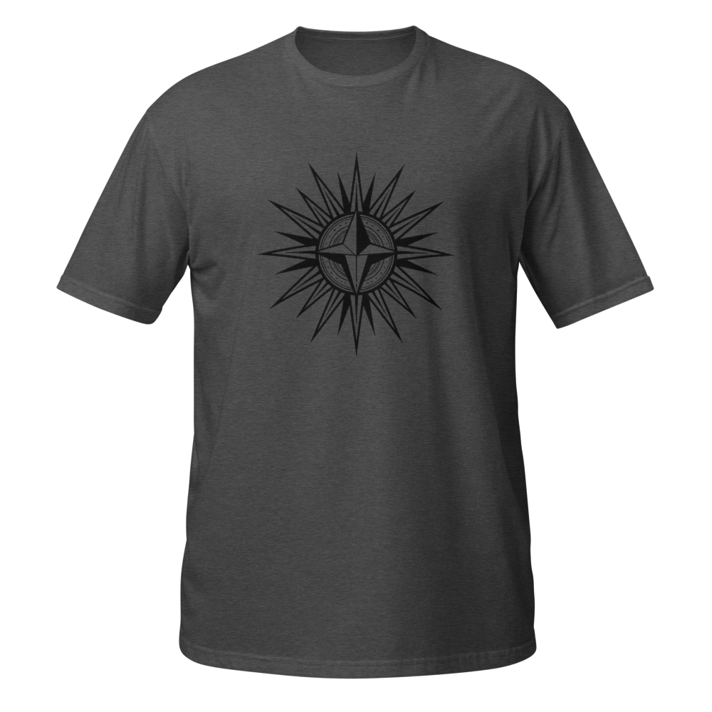 Alpha Print Dark Grey Sun Graphic Streetwear Tee