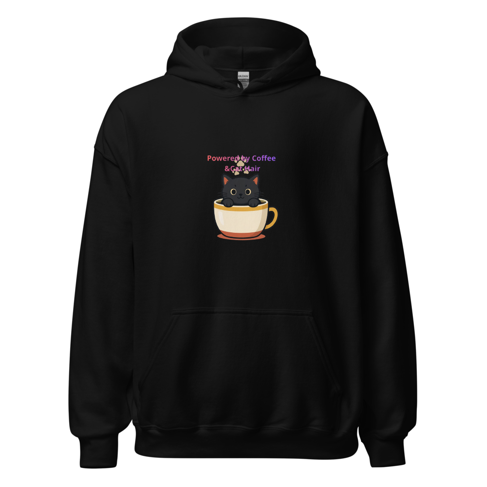 Alpha Print AI Cute Cat Coffee Cup Hoodie