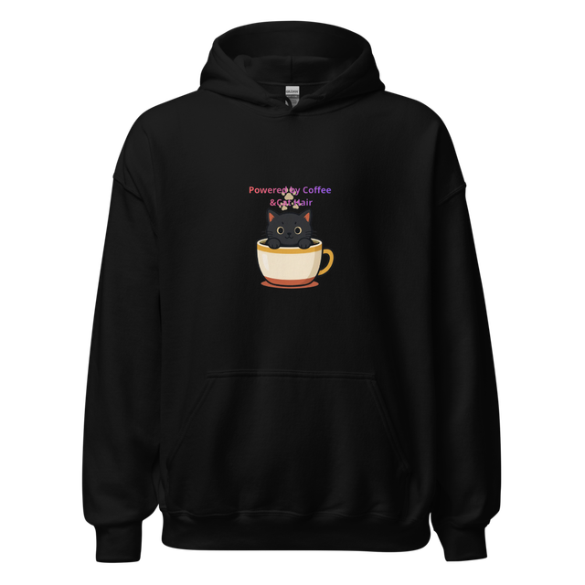 Alpha Print AI Cute Cat Coffee Cup Hoodie