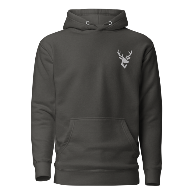 Alpha Print AI Signature Deer Charcoal Hoodie