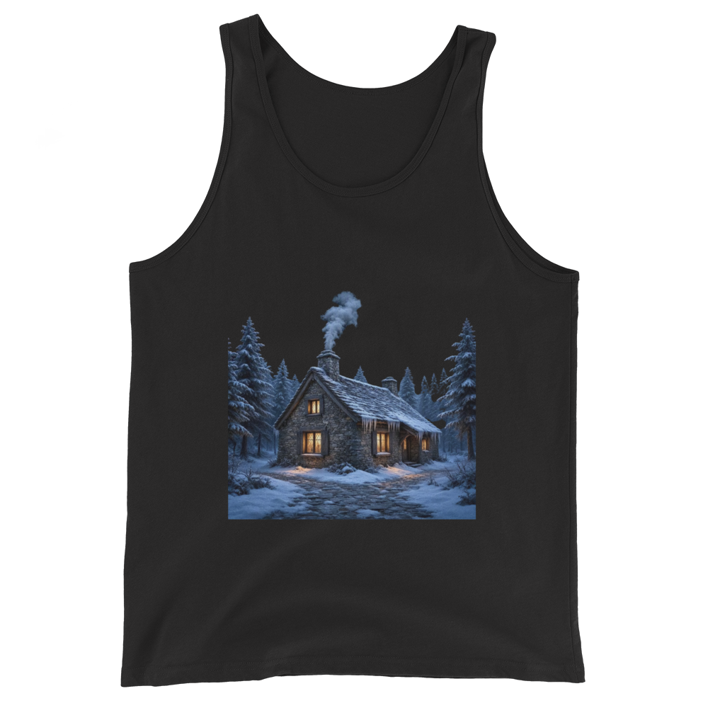 Alpha Print Winter Cabin Aesthetic Men's Tank Top