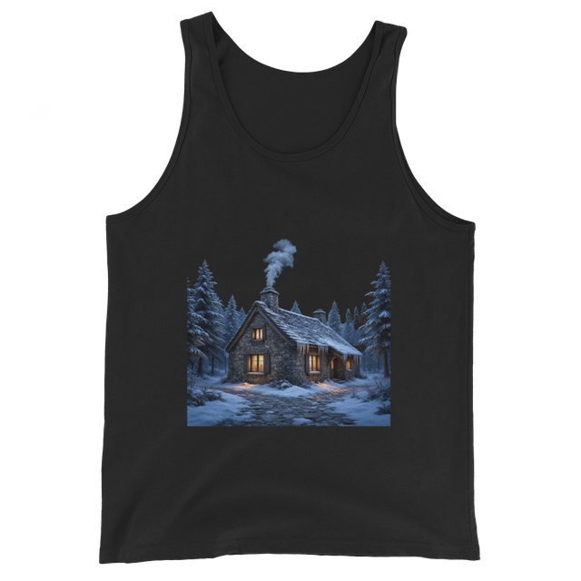 Alpha Print Winter Cabin Aesthetic Men's Tank Top