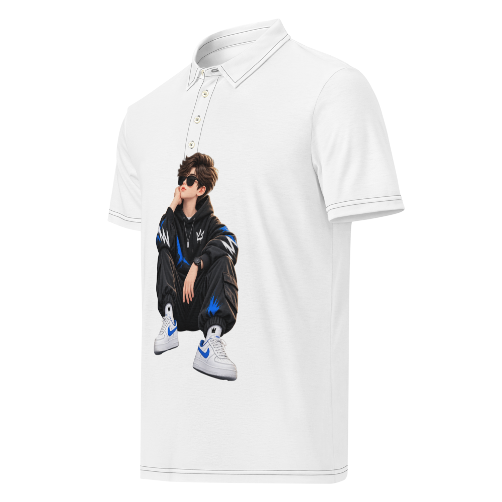 Men's All-Over Print Slim Fit Polo Shirt