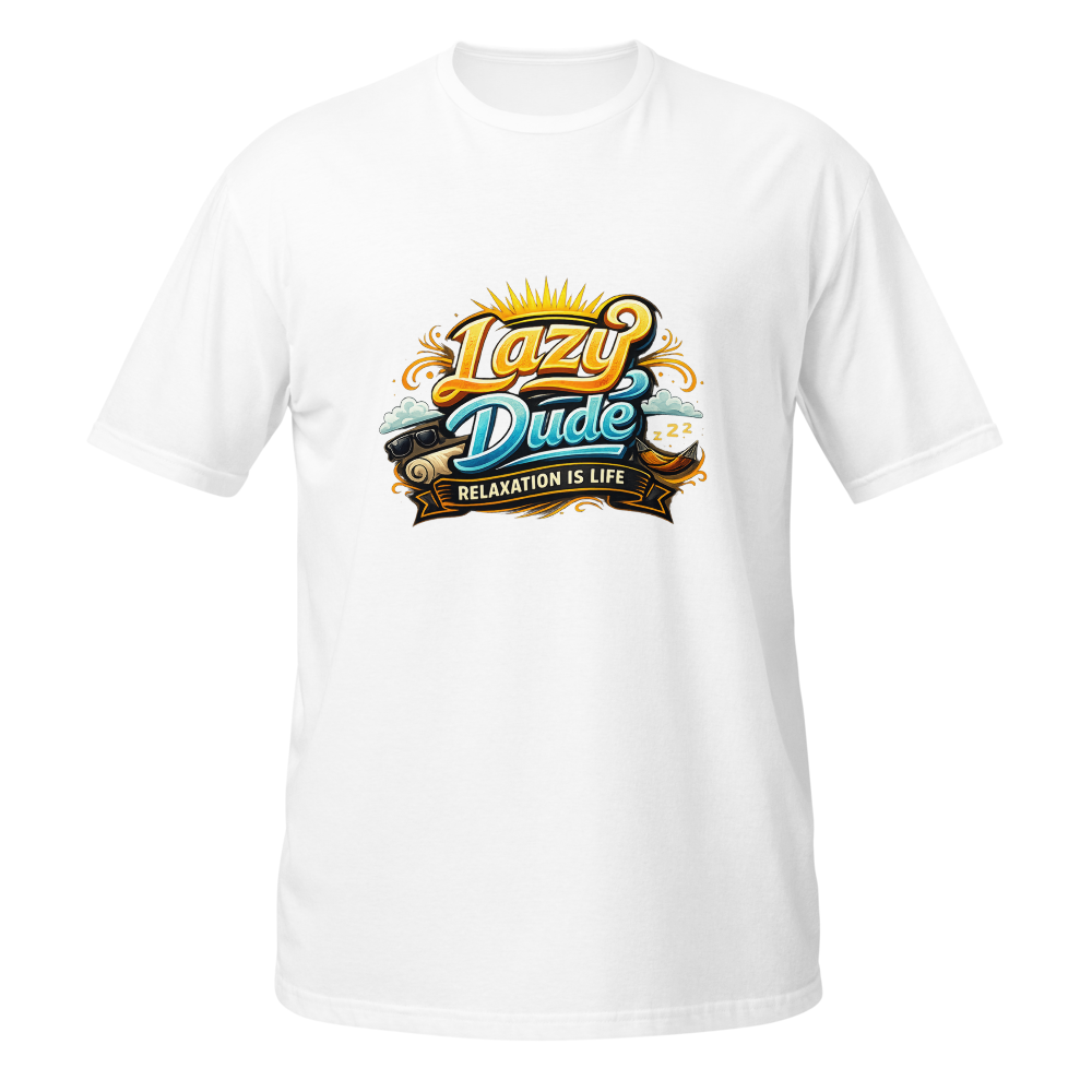 Lazy Dude – Premium 3D Typography T-Shirt Design |
