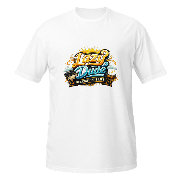 Lazy Dude – Premium 3D Typography T-Shirt Design |
