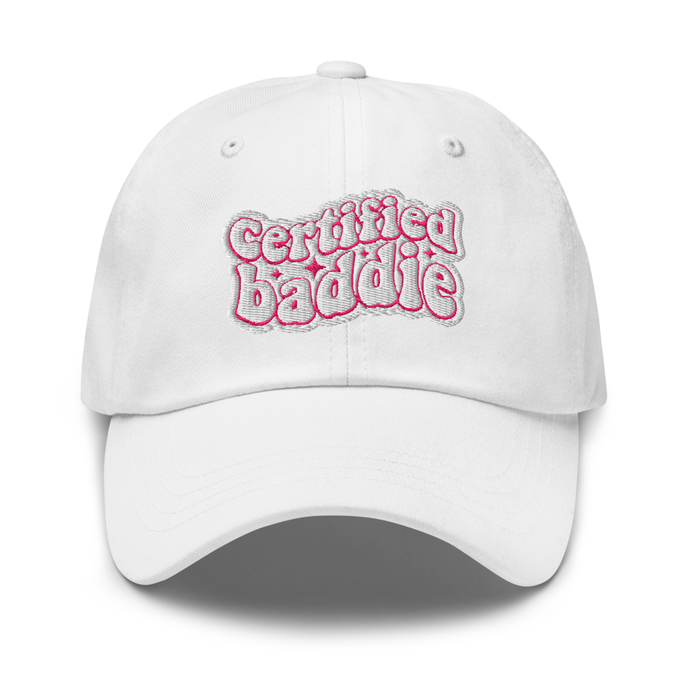 White Typography Classic Dad hat 