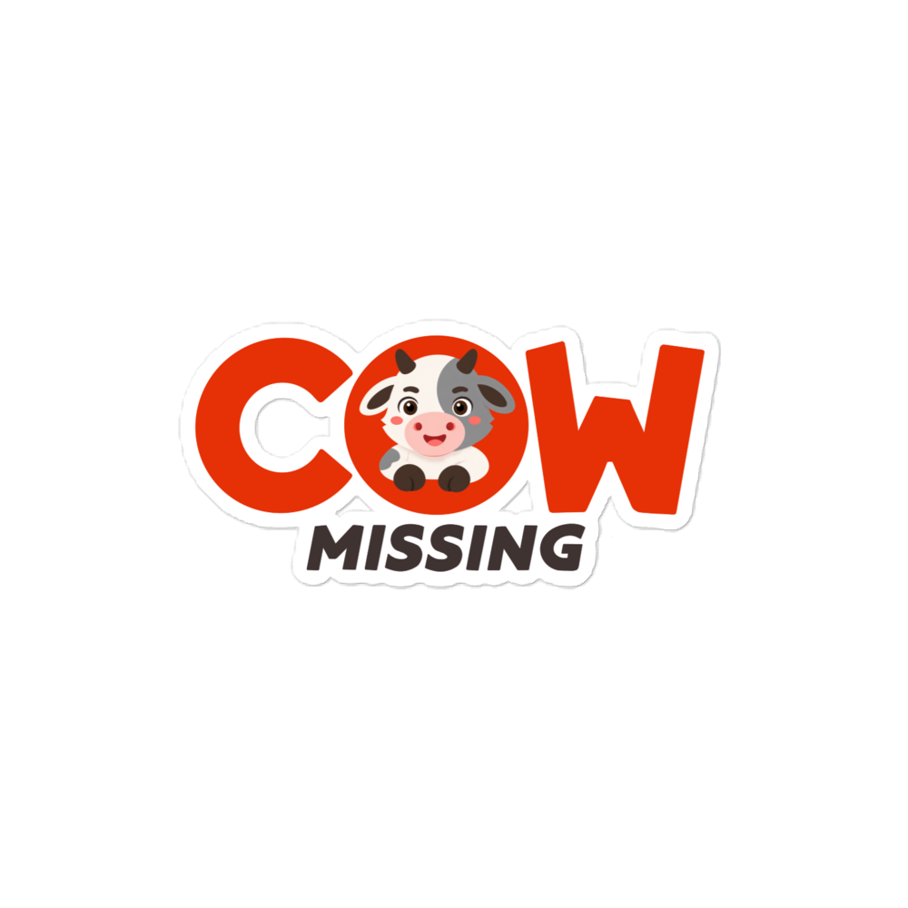Cow Missing Official Logo Sticker