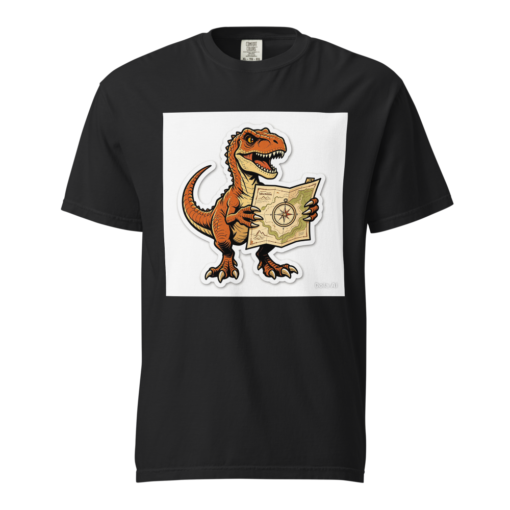 Kaos Dinosaurus Penjelajah Peta Lucu