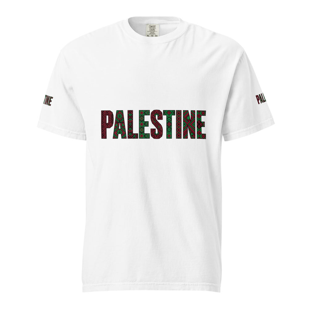 Palestine Premium Tatreez Sleeve & Back Print Tee
