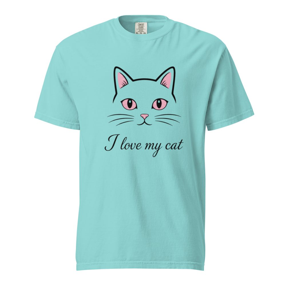  Love My Cat - Minimalist Pink Eyes Tee