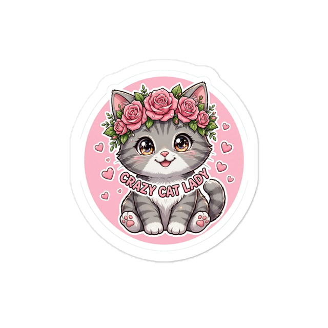 Cute Crazy Cat Lady Sticker