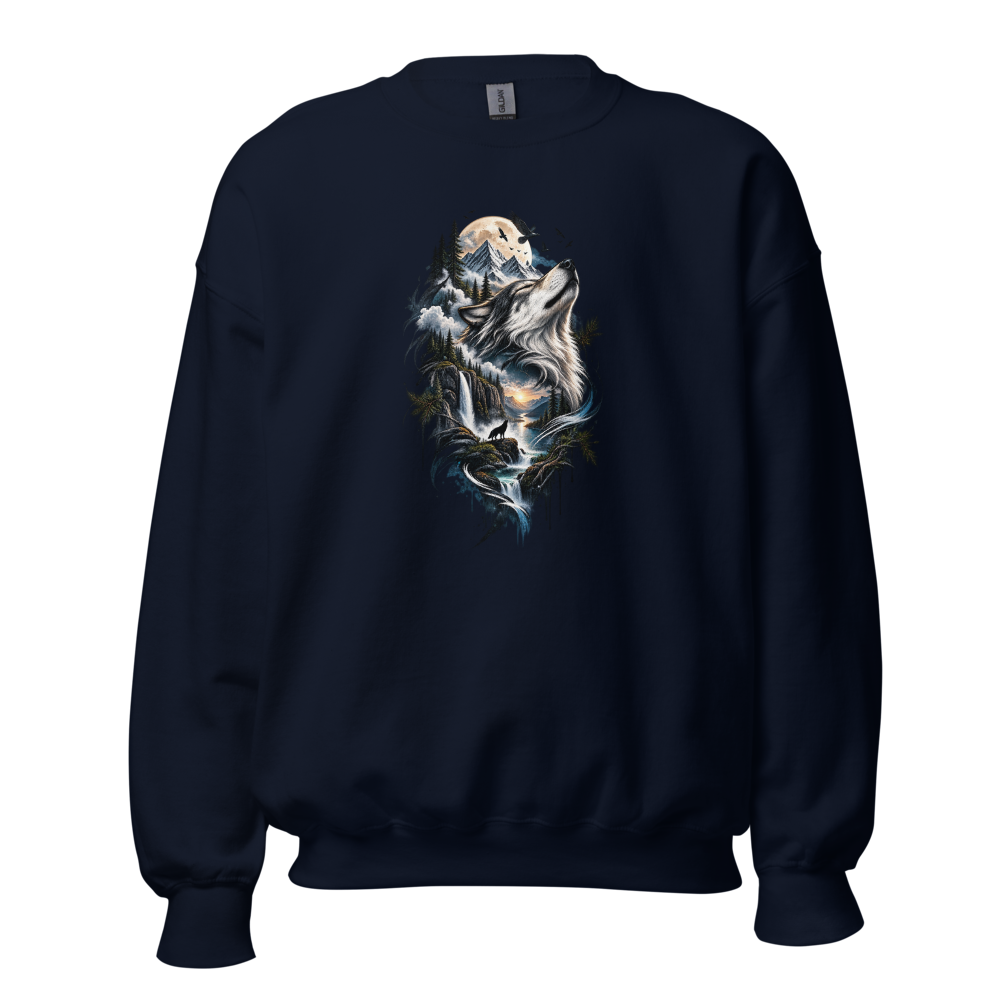 wolf Unisex Crew Neck Sweatshirt