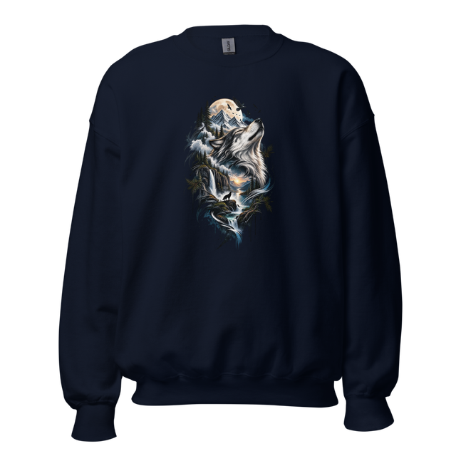 wolf Unisex Crew Neck Sweatshirt