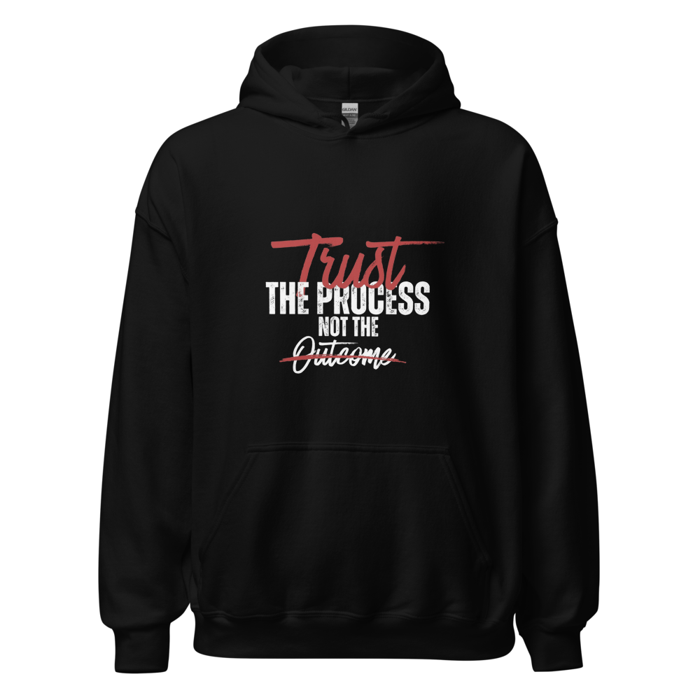 Unisex Black Graphic Hoodie – "Trust The Process"