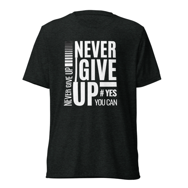Black Never Give Up Graphic T-Shirt