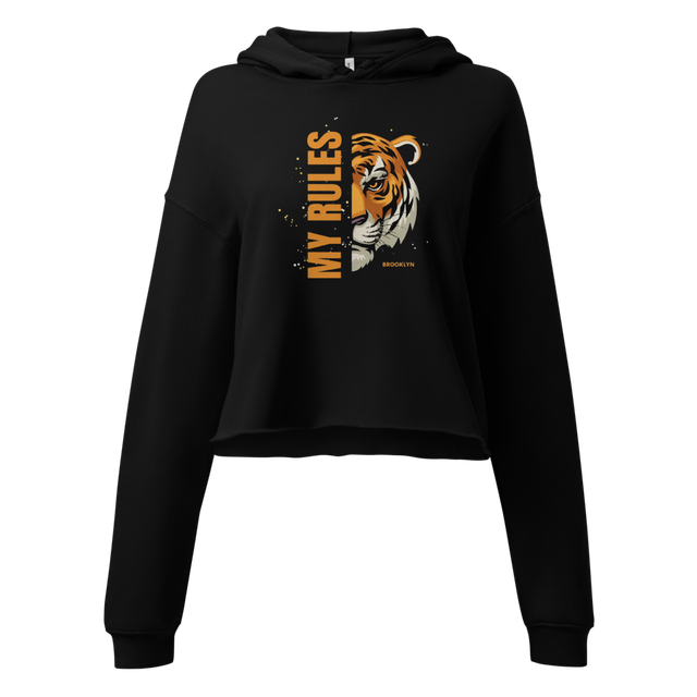 Black Tiger Graphic Hoodie |“My Rules” for Women