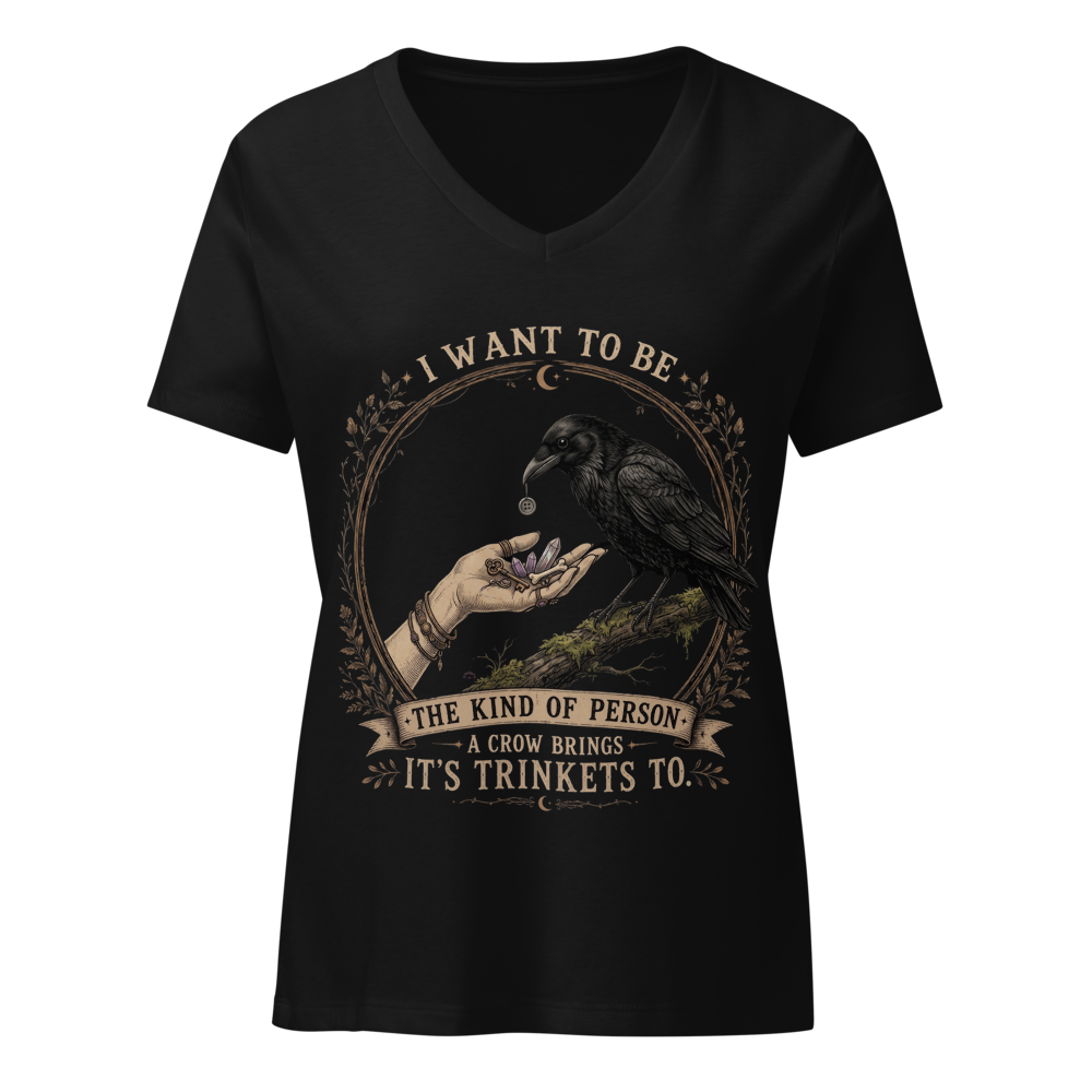 Crow’s and Trinket women’s v-neck shirt