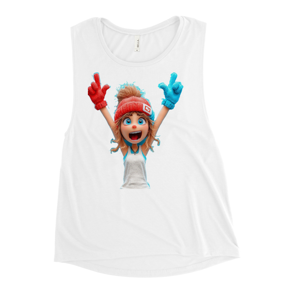Cute Cartoon Women's Muscle Tank | Bella Canvas 88