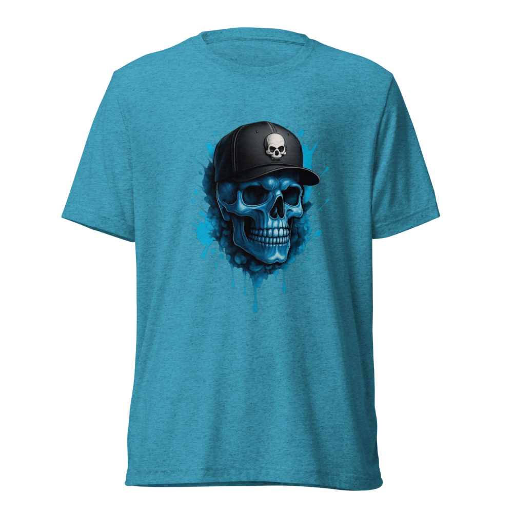 Blue Skull Cap Graphic T-Shirt