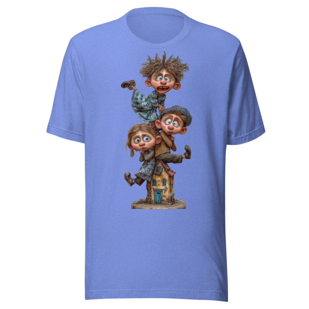 Funny Cartoon Kids Stack T-Shirt | Unisex Graphic 