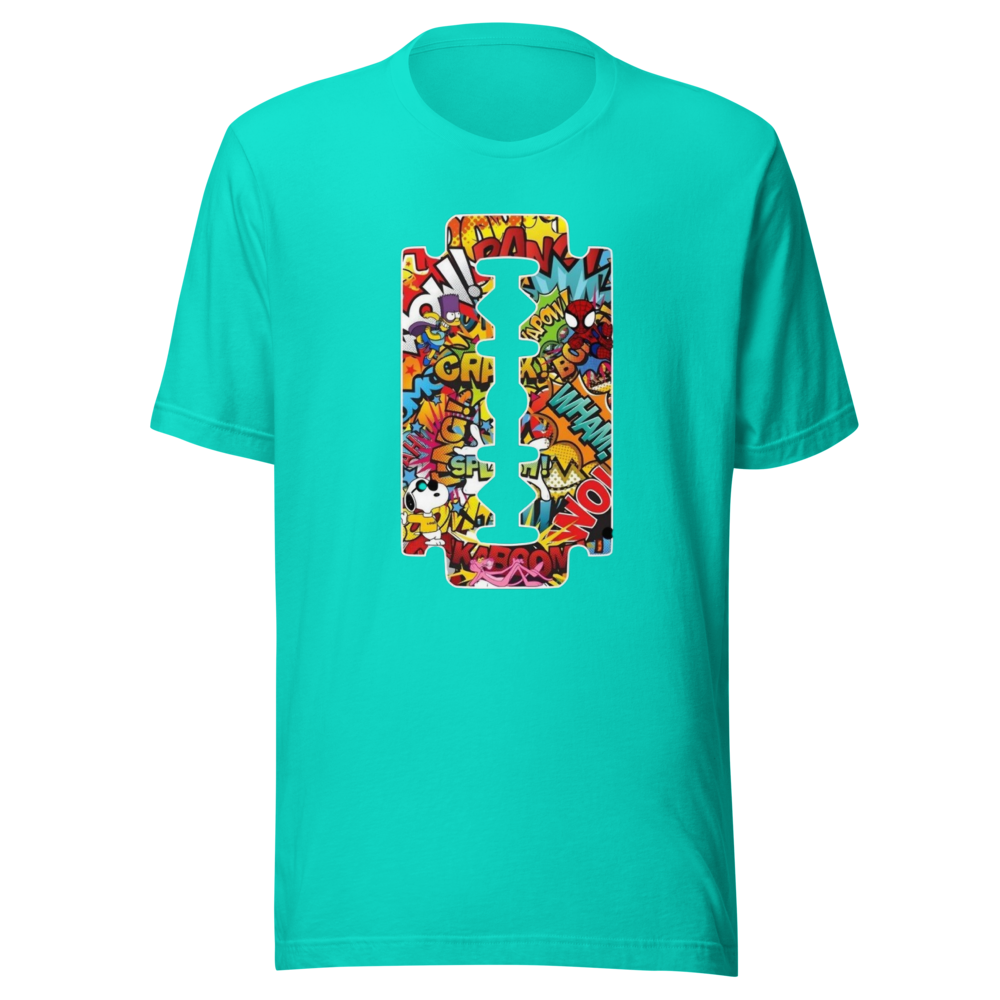 Colorful Razor Graffiti Art T-Shirt