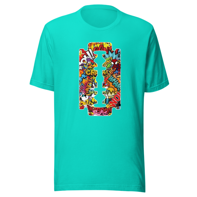 Colorful Razor Graffiti Art T-Shirt