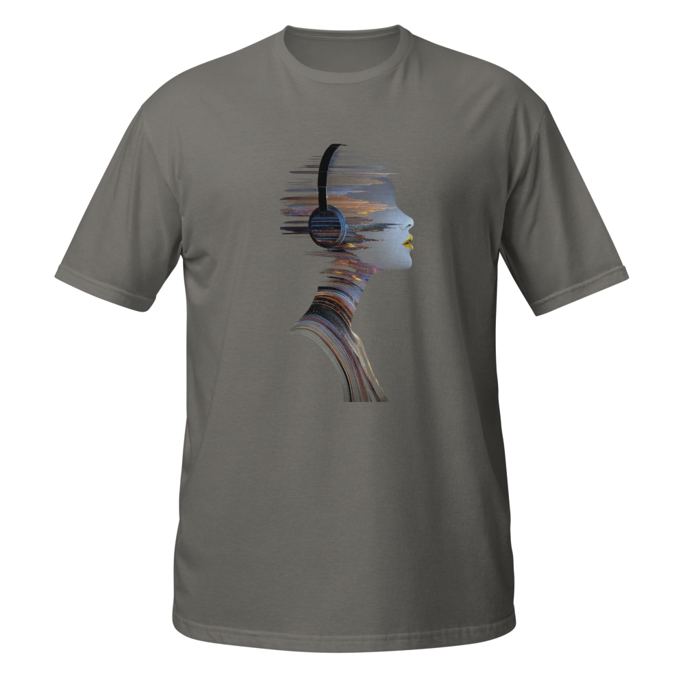 Abstract Headphone Girl Art T-Shirt