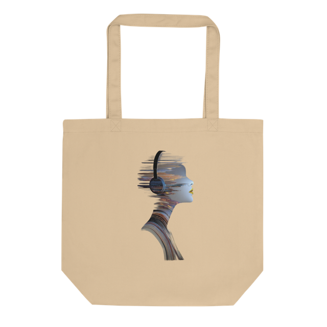 Abstract Headphone Girl Eco Tote Bag
