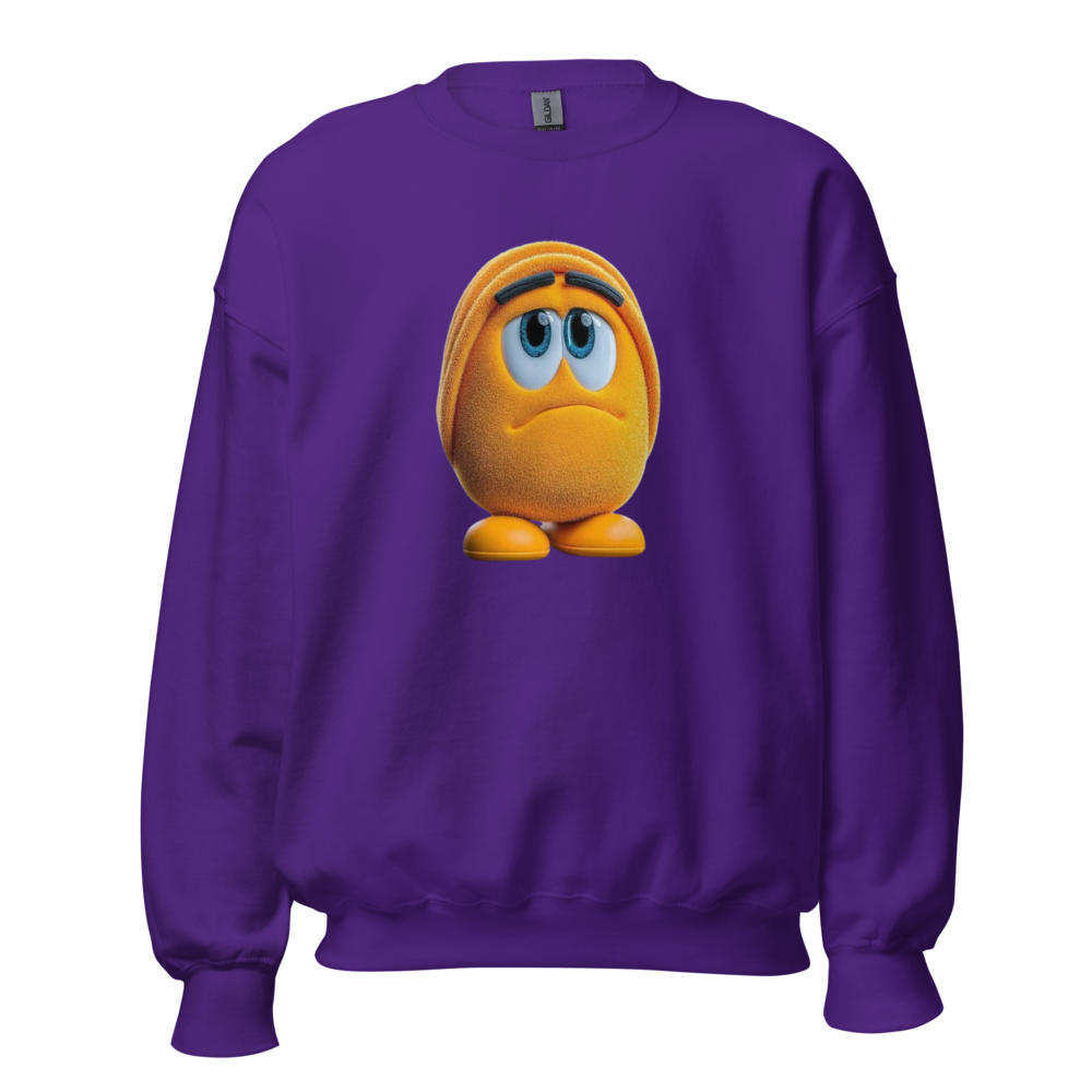 Sad Mood Cartoon Unisex Sweatshirt - Gildan 18000