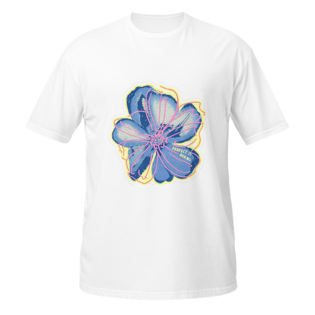 Blue Flower Graphic T-Shirt