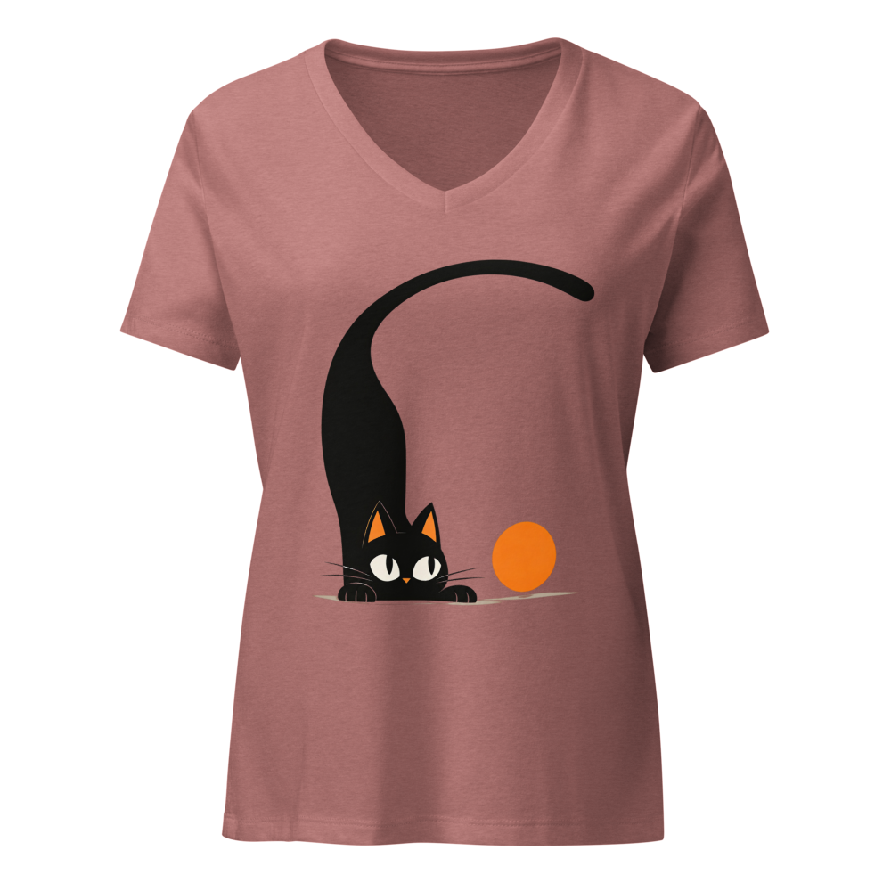Cat lover.Women v neck t-shirt