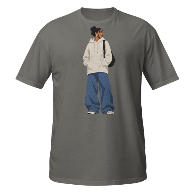 Minimalist vector on softstyle t-shirt