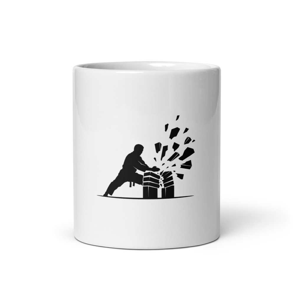 Karate man. Glossy Mug