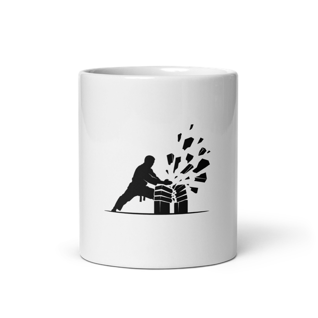 Karate man. Glossy Mug