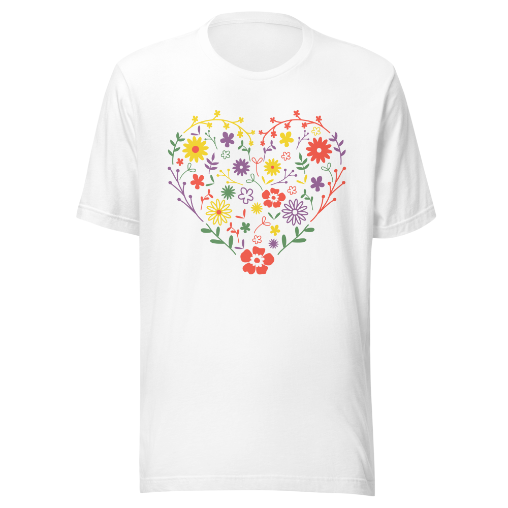 Floral Heart Graphic T-Shirt 