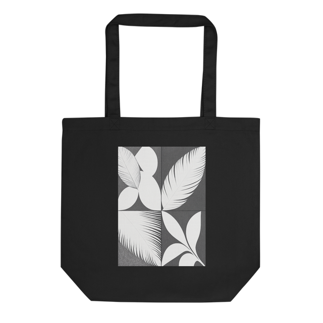 Minimalist Botanical Black & White Eco Tote Bag