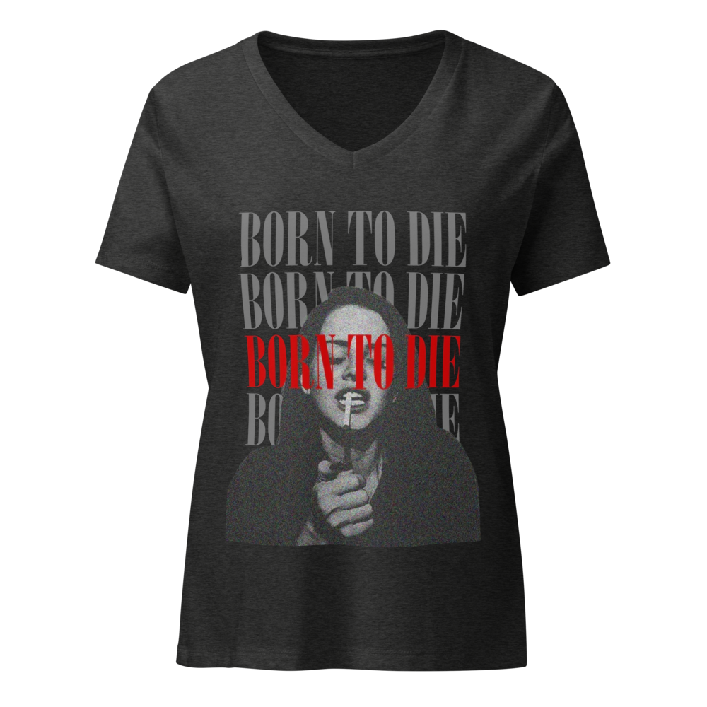 Born to Die Vintage Gothic Graphic Women's V-Neck 