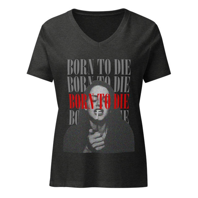 Born to Die Vintage Gothic Graphic Women's V-Neck