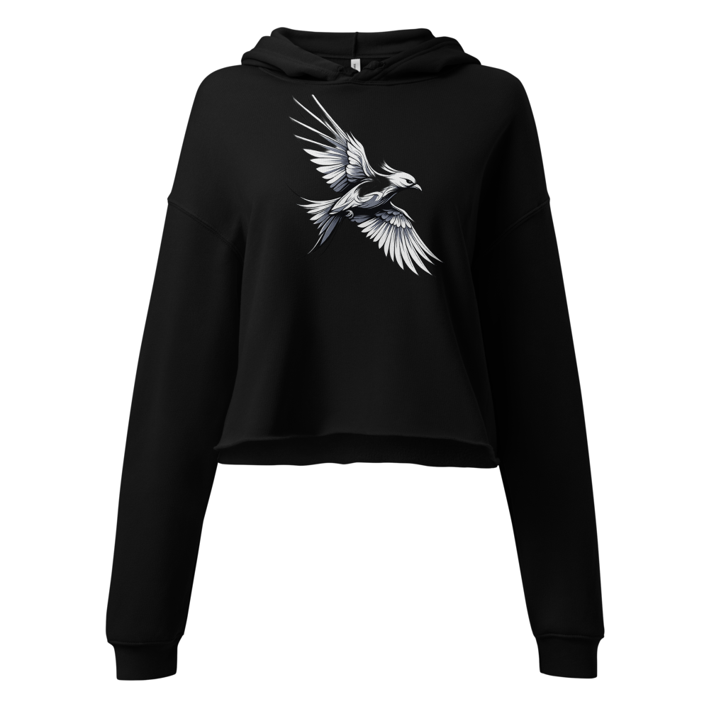 Flying Raven Cropped Hoodie
