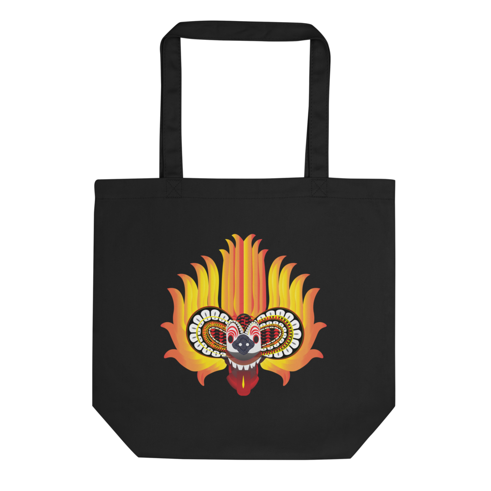 Traditional Sri Lankan Devil Mask Art Eco Tote Bag