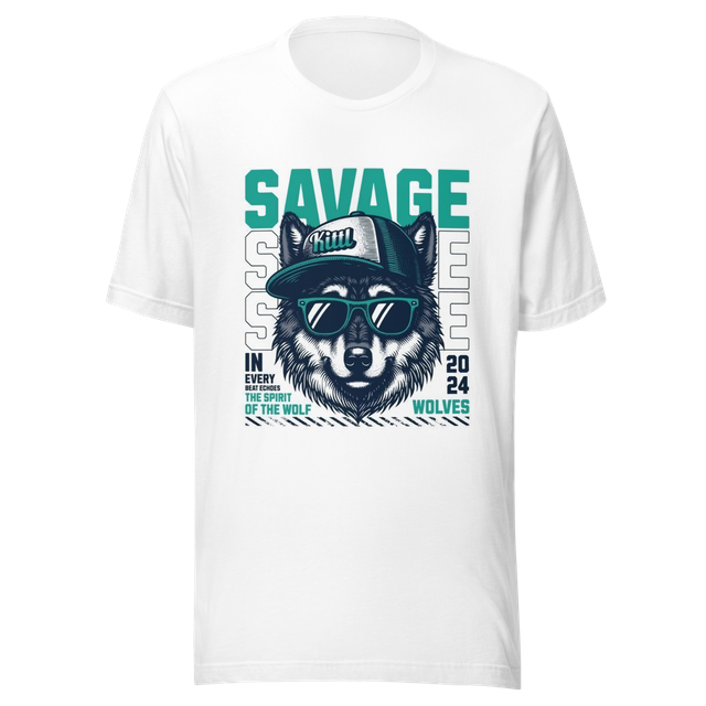 Savage Wolf Graphic Unisex T-Shirt