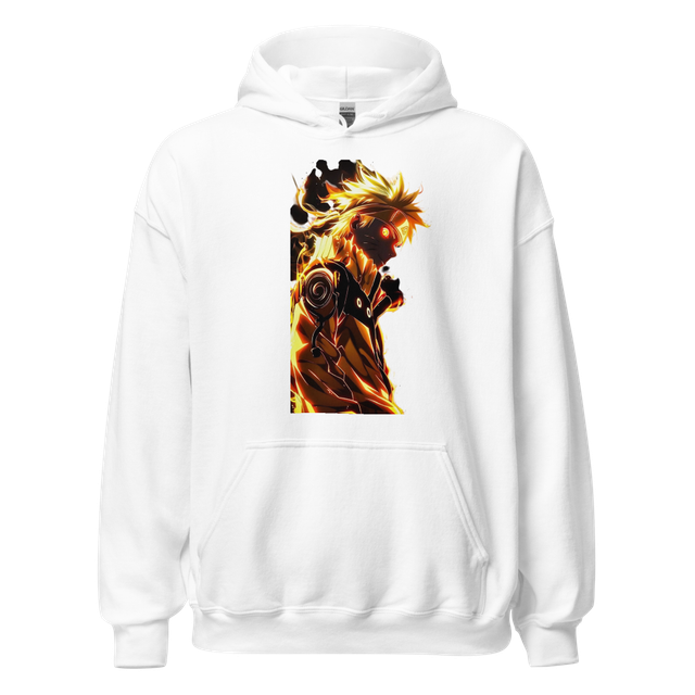 Unisex Anime Fiery Ninja Mode Graphic Hoodi