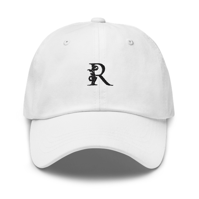 Classic White Embroidered 'R' Dad Cap