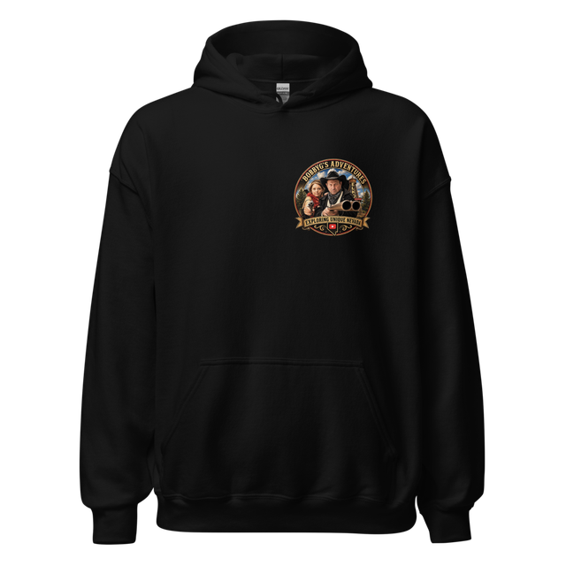 Hoodie Chest Logo, White or Black